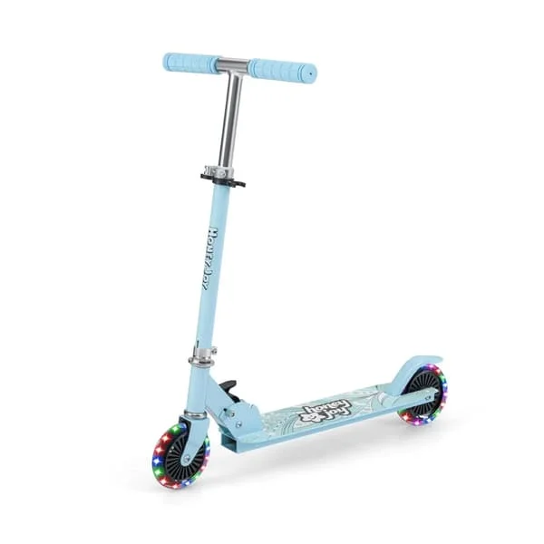 Sparkcykel med LED-hjul och justerbart styre för för barn 3+år