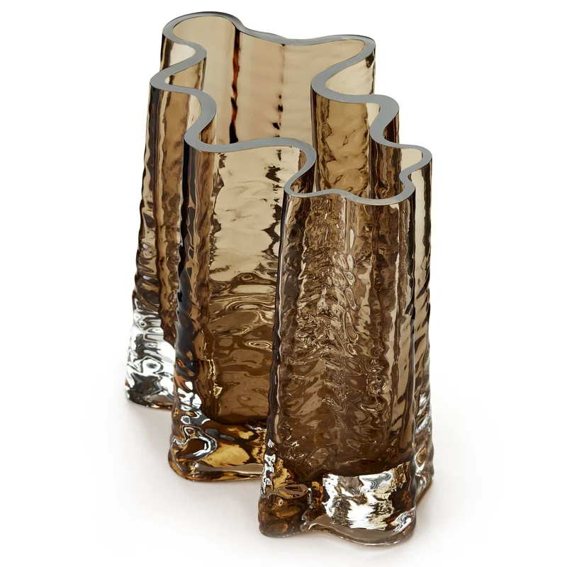 Cooee design Gry Wide vase, 19 cm, cognac | KitchenOne