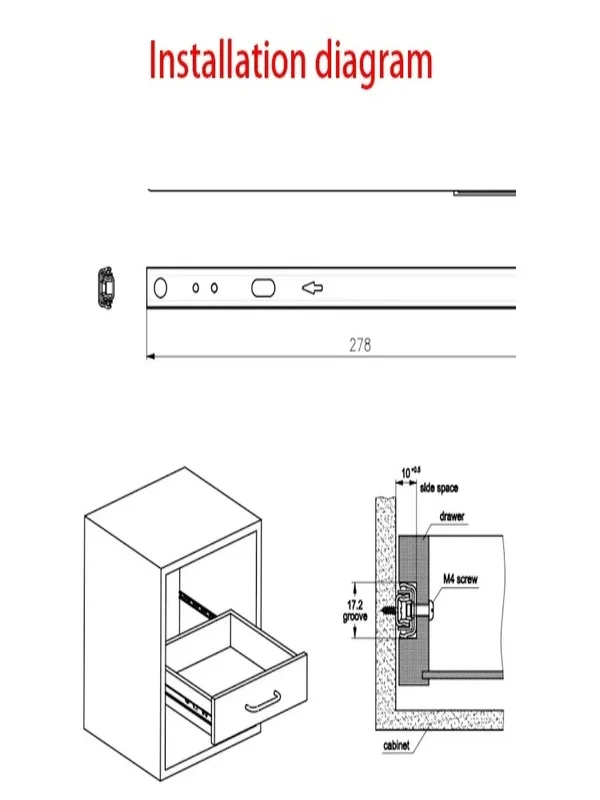 AliExpress - 2 Stück 20,3 cm - 40,6 cm Kugellager-Schubladenführungen, Möbelgleiter, Stahl-Kugellagerführungen, Tastatur, Schrank, Schublade, Läufer