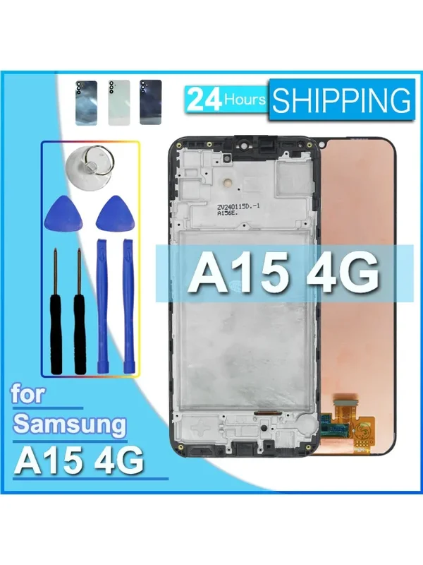 AliExpress - Écran LCD AMOLED pour Samsung Galaxy A15 4G, écran tactile LCD, assemblage de numérisateur pour Samsung A15 A155 A155F, écran avec cadre