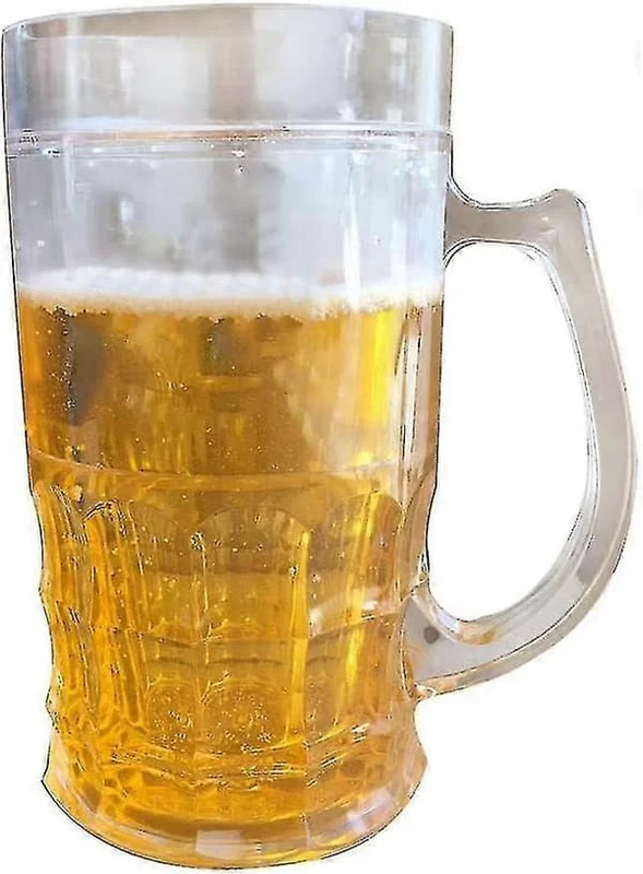 Vanskelig ølkrus - Dobbelt mellomlag isvits falskt ølkrus (401-500ml)