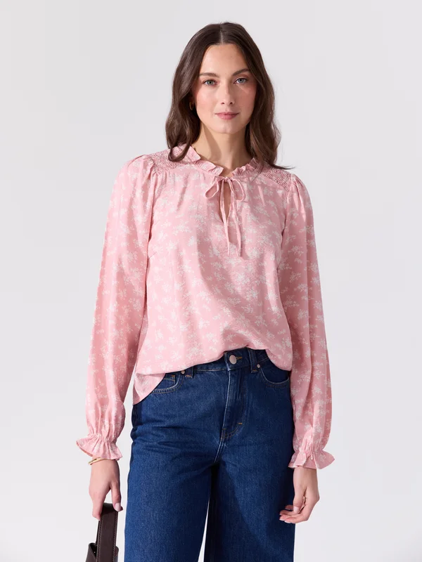 MATCH - Lea bluse - Va Vite - Str. 36 - Dame - Skjorter & Bluser - Rosa - 85% viskose, 15% polyamide