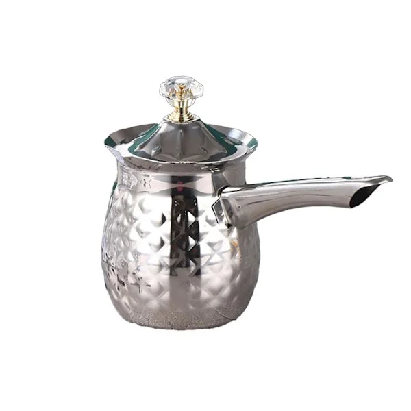 Turkish Coffee Pots Food Grade Multifunctional Butter Melting Pot for Making Hot Milk Silver 200Ml