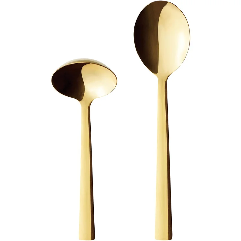 Aida RAW serveringsbestik 2 dele, guld | KitchenOne