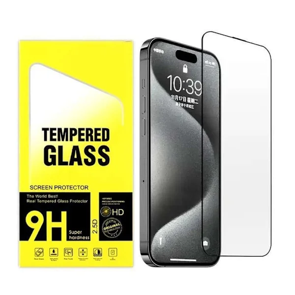 2st Härdat glas iPhone 15 pro max- Skärmskydd