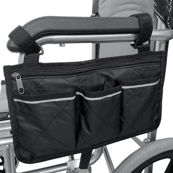 Wheelchair Bag Wheelchair Storage Bag Universal Waterproof Armrest Wheelchair Side Bag Wheelchair, High Chair, Electric Chair