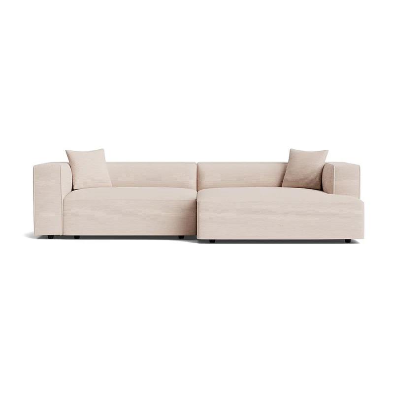 Miami Chaiselong Sofa, Højrevendt, Hyper Beige - Stor Sofa med Chaiselong, 304x131x68cm - Komfortabel og Stilfuld Design Sofa