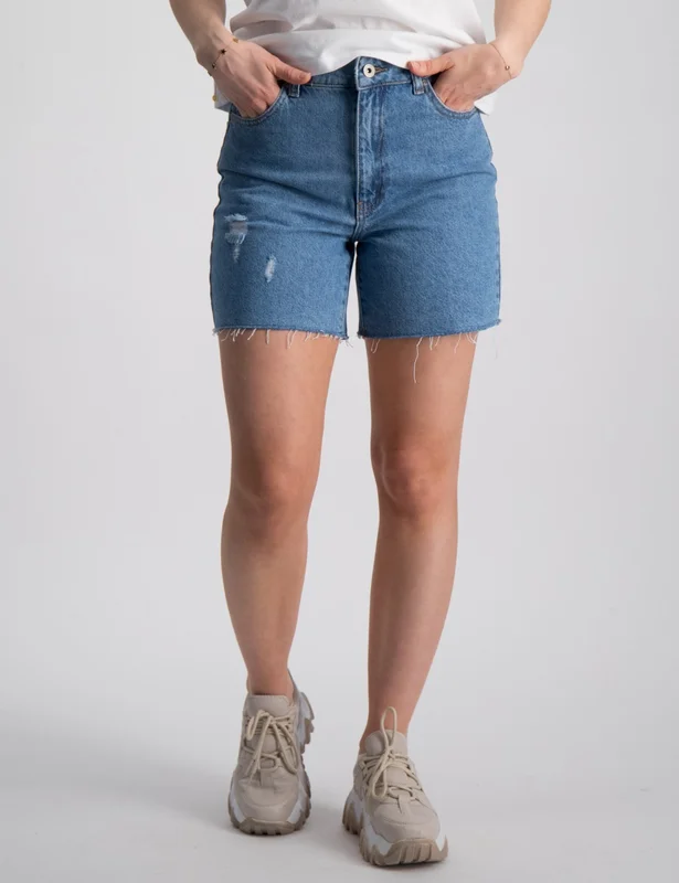 Grunt 90s Shorts Premium Blue Blå Shorts Tjej - Kids Brand Store