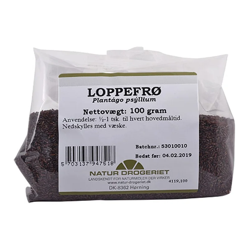 Natur Drogeriet Loppefrø 100 g, Helse & Madvarer, Ingredienser, Loppefrøskaller