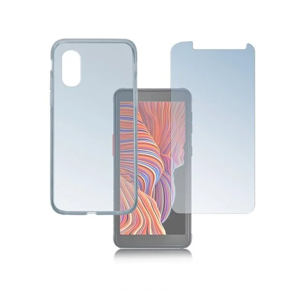 4smarts 360 Protection Set for Samsung Galaxy Xcover 5 läpinäkyvästä Galaxy Xcover 5:stä