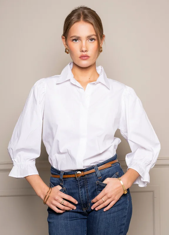 Amy Shirt Sugar White Poplin Sugar White Poplin / XS