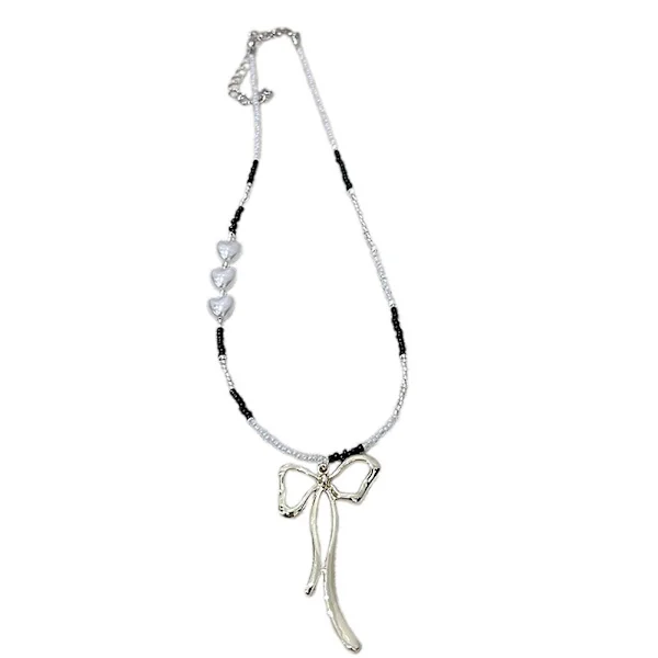 Mode Metall Rosett Hänge Halsband Söt Pärlkedja Nyckelbenskedja Choker Halsband Statement Smycken Halskedja Guld