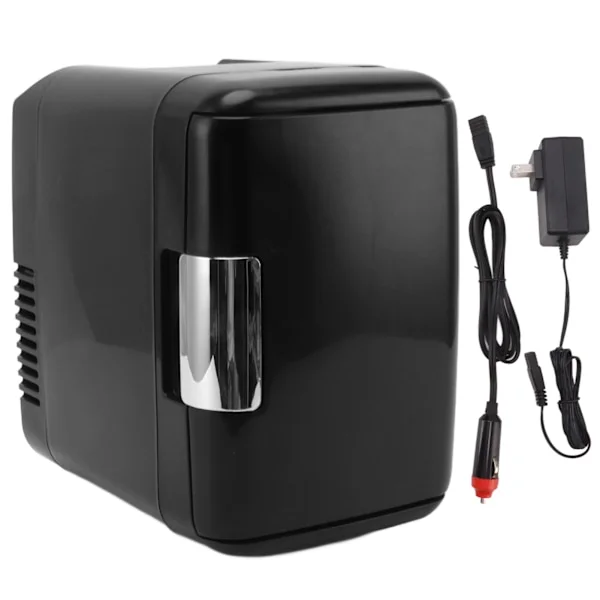 4L 6 burk svart sminkkylskåp kylare varmare bil kosmetisk mini bärbar kyl för sovrum 100‐240V US-kontakt
