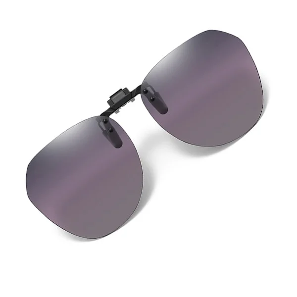 Polarized Clip-on Sunglasses with Case Purple Purple