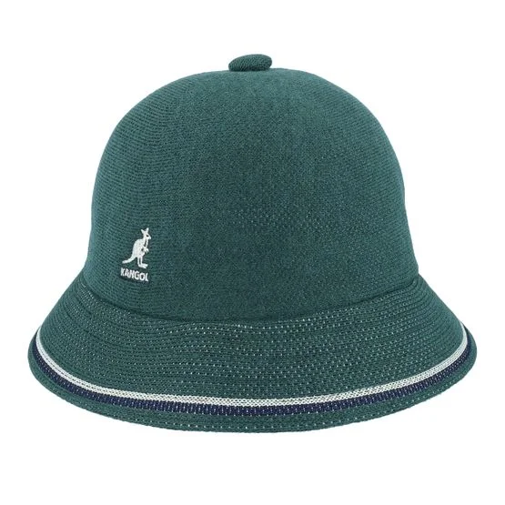 Kangol - Grøn Hat - Kg Pop Stripe Casual Deep Emerald Bucket @ Hatstore