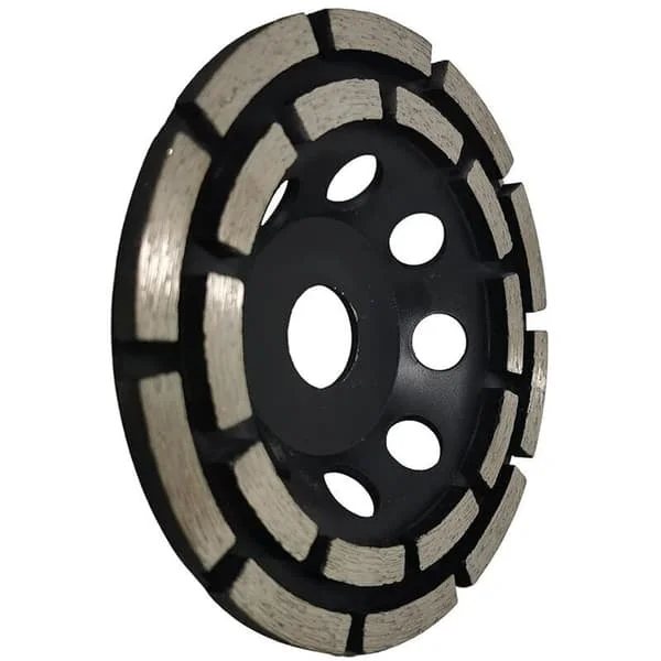 Diamond Grinding and Sanding Disc, 125 mm x 22.23 mm Double Row Diamond Grinding Disc, for grinding leveling compound and concrete slabs