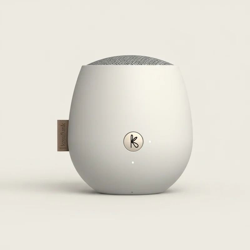 Kreafunk aJAZZ 2 - Trådløs Bluetooth Højttaler, White, 15W Digital Forstærker, Genanvendte materialer Trådløs Bluetooth-Højtaler