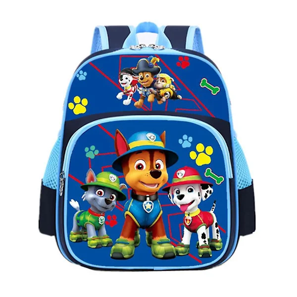 Tecknade figurer Ryggsäck för Förskolebarn Pojkar Flickor Frozen Spiderman Ryggsäck Skolväska Vattentät Lätt Bokväska PAW Patrol Sky Blue