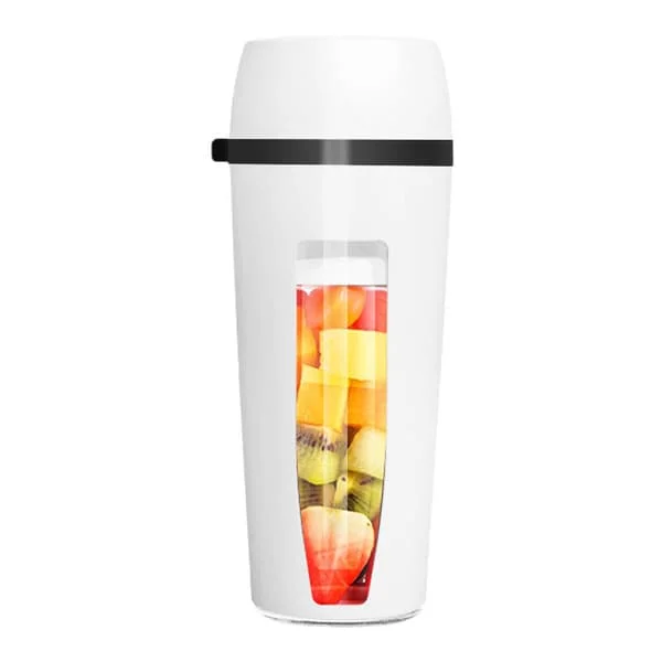 400 ml USB Portable Juicer Cup Mixer, Mini Juice Blender with 2 Upgraded Blades, Fruit and Baby Food Blender with Powerful Motor - White