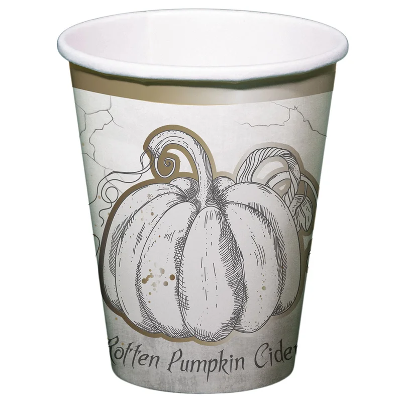 Pappersmuggar Halloween Pumpa 8-pack