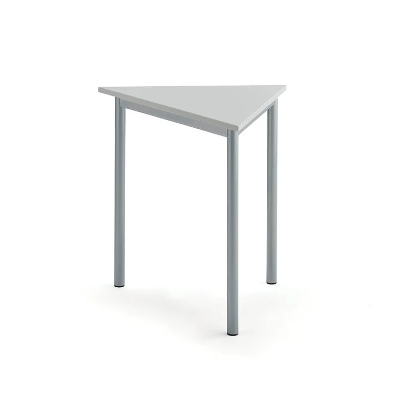 Bord BORÅS TRIANGEL, 800x700x720 mm, grå laminat, aluminiumsgrå