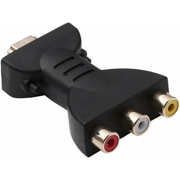 HDMI till 3rca adapter, vit röd gul adapter HDMI till AV videokabel, röd vit ljudomvandlare portabel gul