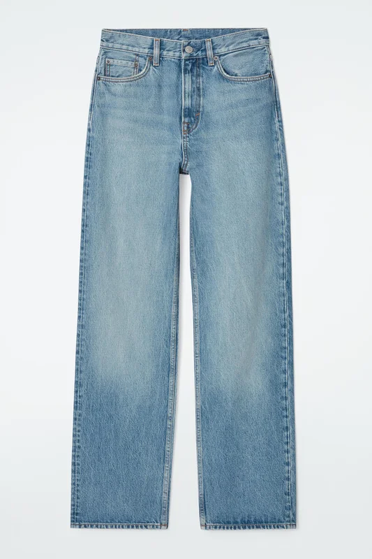 COS Women's Column Straight-Leg Jeans in Blue