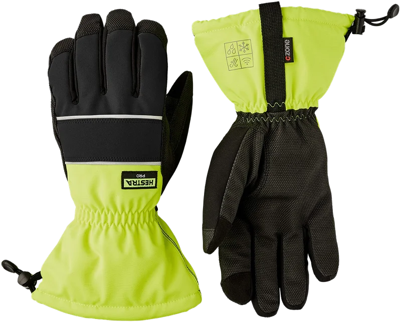 Hestra JOB Alba Czone Winter Black/Yellow High Viz