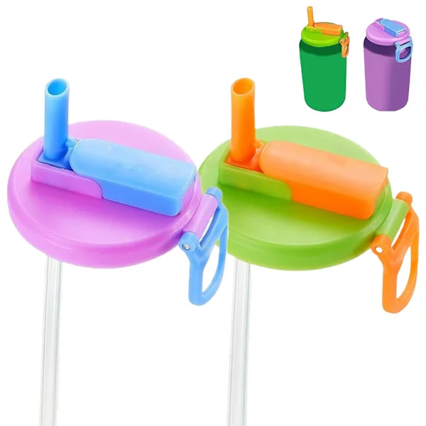 2-pack can lids with straws, soda can lids, reusable decorations for beverage cans