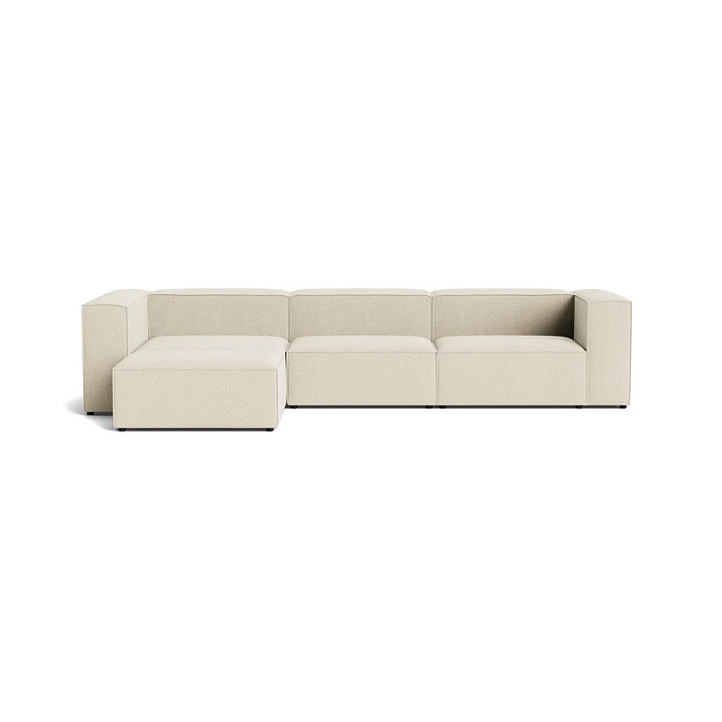Lissabon XL Chaiselong Sofa, Venstrevendt, Nordic Beige, Slidstærkt Kvalitetsstof - Møbelkompagniet.dk - 360x190x72cm - Stor Chaiselong Sofa