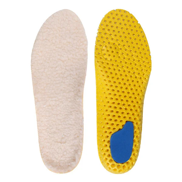 Varme og myke innleggssåler med saueskinn 24.5x1 cm