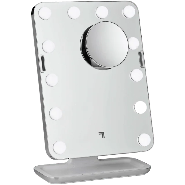 Sharper Image Sminkspegel Med Led Belysning Speglar Vit