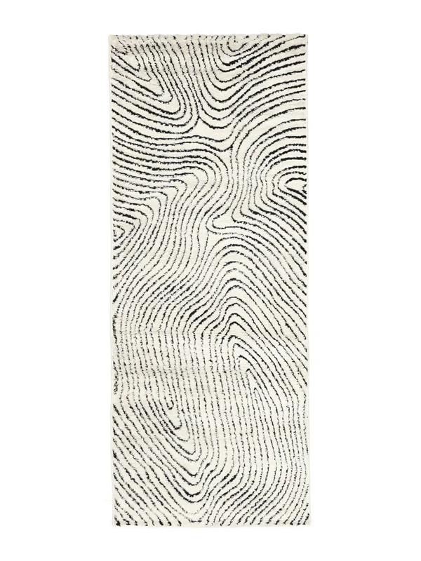 Chaima 80X200 Small Cream White/Black Runner Rug