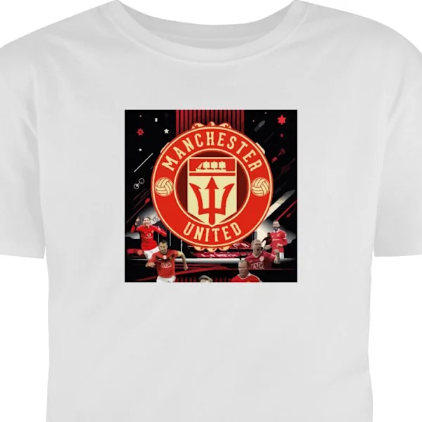 T-shirt för Vuxen | Klassisk Vuxen-T-shirt Vit Medium Manchester United F.C.
