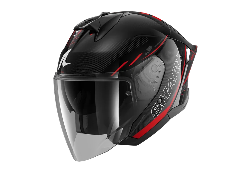 Casco Jet Shark Jet Cup Speed-Tech Nero/Rosso/Antracite S