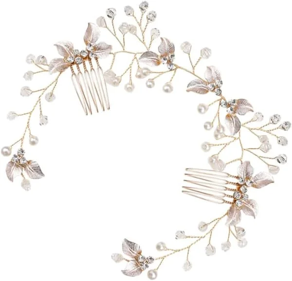 Pearl Floral Hair Accessories Bridal Hair Comb Clip