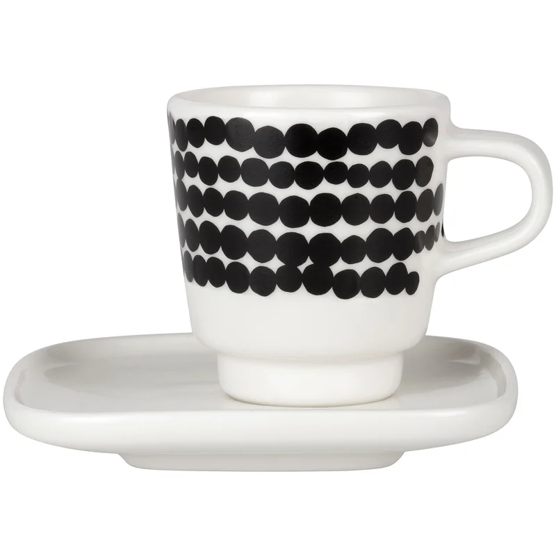 Marimekko Siirtolapuutarha- espressokuppi ja lautanen
