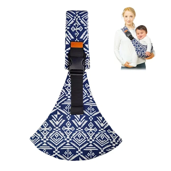 Baby Sling Carrier, Ny Baby Carrier Nyfødt til Småbarn, Bærbar Lettvekt Sklisikker Hoftesete Carrier 4,5-13,6 kg (Blå Seilbåt)