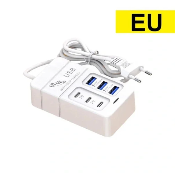 35W PD Type C -pikalaturi, moniporttinen USB-laturi, pikalaturi, USB-keskitinsovitin matkapuhelimelle, EU US -pistoke, USB Type C -laturi, 
