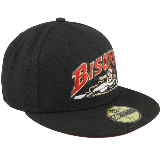 New Era - Buffalo Bisons Devilsauce 59FIFTY Black/Scarlet Fitted Fitted Black Cap - MiLB @ Hatstore