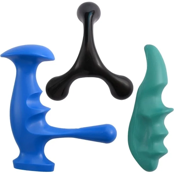 Manual Trigger Point Massage Tool and Thumb Protector for Full Body Deep Tissue Massage, with 3-Leg Massage Knob