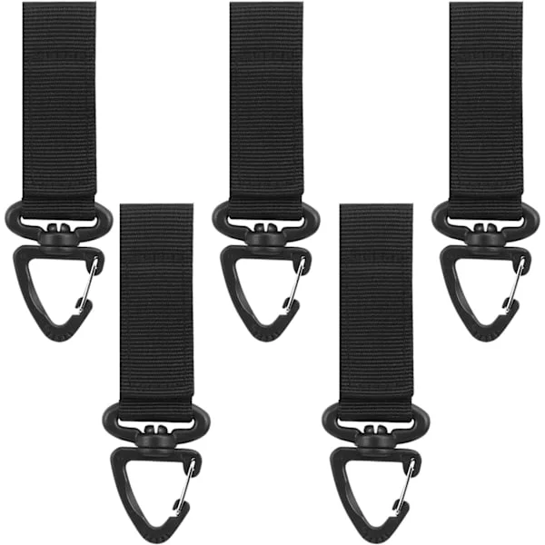 5 stk. Bælteklips Karabiner Spænde Rem Nylon Snap Hook Klips Nøglering Nøgleholder Ring Taktisk Rygsæk Molle Klips