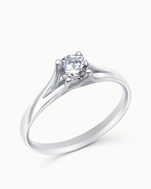 Chloé forlovelsesring 18K Hvitt Gull med lab-bundet diamant 0.30 Carat