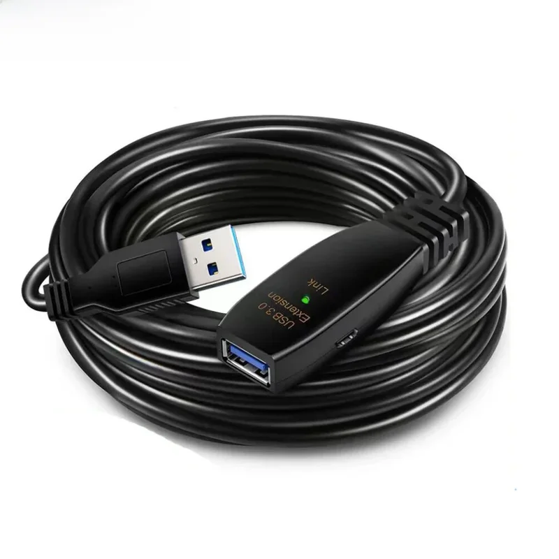 AliExpress - Aktives USB 3.0-Verlängerungskabel, 10 m, 5 m, USB 3.0-Verlängerungskabel mit Booster-Verstärker, USB 3.0-Verlängerungskabel, Stecker auf