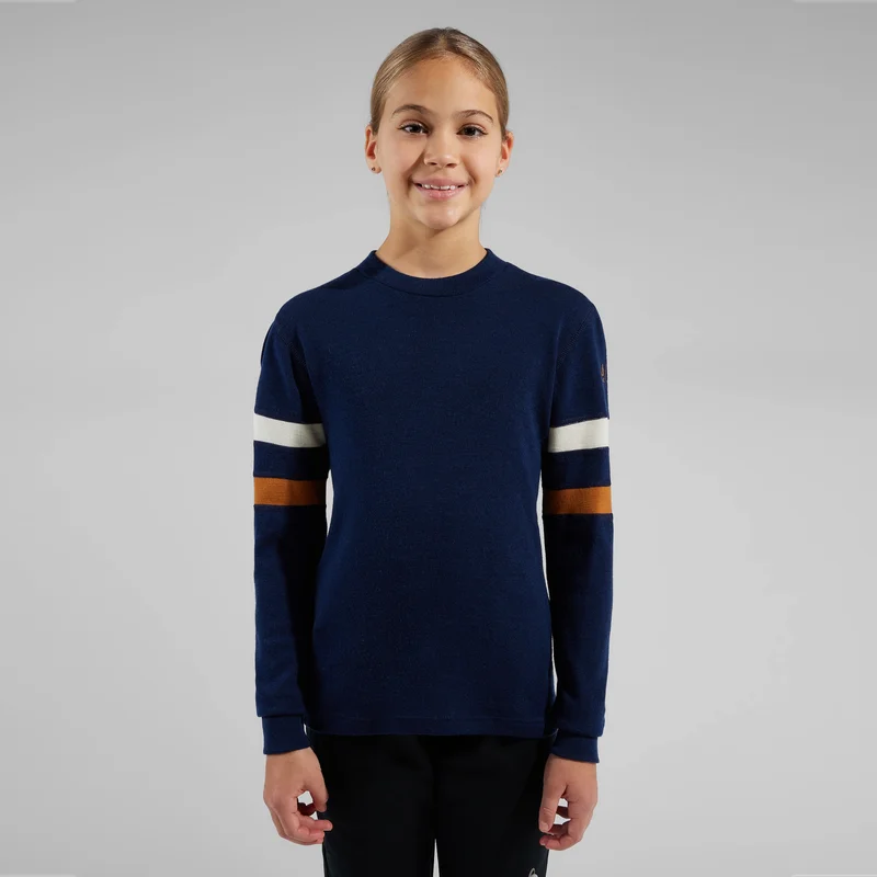 Odlo Espeland merino 215 mellomlag for barn, 104, blå