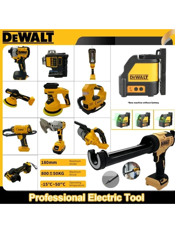 AliExpress - Kit combiné d'outils DEWALT 2026 : Polisseuse sans balais, Clé électrique sans fil à lumière LED, Niveau laser vert