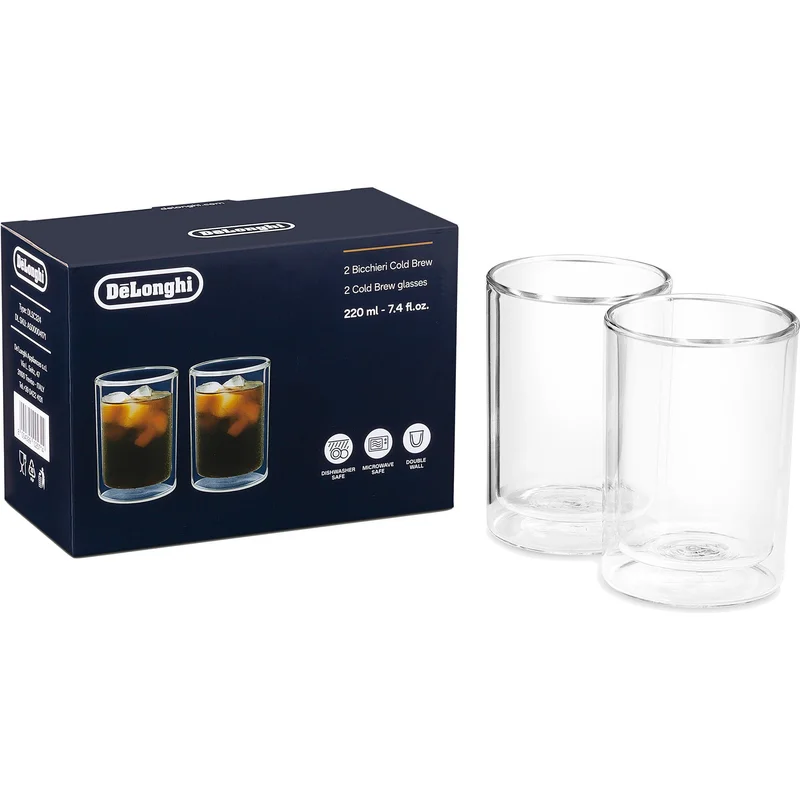 Delonghi Dobbeltvæggede Termoglas 220 ml, 2-pak - Klar | KitchenOne
