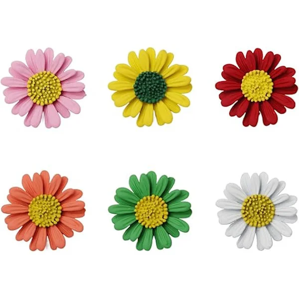 6 stycken tusensköna blombrosch kvinnor tusensköna brosch för kvinnor kläder