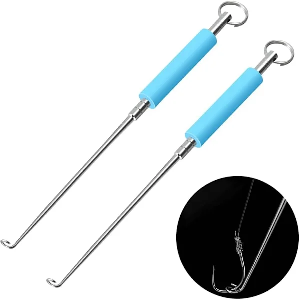 2 stycken fiske-avkrokare i rostfritt stål, bord, karpfiske