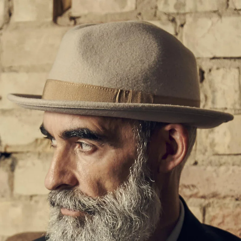 Tomasso Light-Beige Moda Trilby for Men - Trilby hats